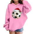 thumbnail image 1 of Lorytime Christmas Girls Sweatshirts for Kids Girls Boys Santa Hat Hoodies Long Sleeve Tops Drop Shoulder Pullover, 1 of 4