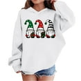 thumbnail image 1 of Lorytime Christmas Hoodies for Teen Girls Unisex Santa Claus Sweatshirt Long Sleeve Pullover Drop Shoulder Soft Tops White, 1 of 4
