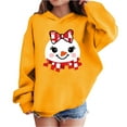 thumbnail image 1 of Lorytime Christmas Kids Hoodies for Boys Girls Printed Sweatshirt Long Sleeve Pullover Drop Shoulder Cute Tops Yellow, 1 of 4