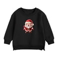 thumbnail image 1 of Lorytime Christmas Kids Sweatshirt for Boys Girl Santa Claus Shirt Crew Neck Long Sleeve Pullover Cute Tops Black 90, 1 of 3
