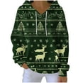 thumbnail image 1 of Lorytime Christmas Oversized Hoodies for Women Reindeer Print Sweatshirt Long Sleeve Pullover with Pocket Tops for Holiday, 1 of 5