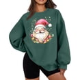 thumbnail image 1 of Lorytime Christmas Oversized Sweatshirt for Women Santa Claus Plush Shirt Crew Neck Long Sleeve Pullover Loose Tops, 1 of 5