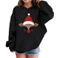 thumbnail image 1 of Lorytime Christmas Sweater for Kids Girls Boys Reindeer Hoodies Long Sleeve Pullover Drop Shoulder Cute Tops Black 7 Years, 1 of 4