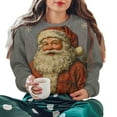 thumbnail image 1 of Lorytime Christmas Vintage Crewneck Sweatshirt Women Santa Claus Print Shirt Long Sleeve Pullover Tops for Holiday, 1 of 7
