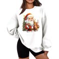 thumbnail image 1 of Lorytime Christmas Womens Crewneck Sweatshirt Oversized Santa Claus Plush Shirt Long Sleeve Pullover Loose Tops, 1 of 5
