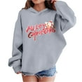 thumbnail image 1 of Lorytime Girls Sweatshirts with Hoods Unisex Merry Christmas Sweatshirt Long Sleeve Pullover Drop Shoulder Festive Tops, 1 of 4