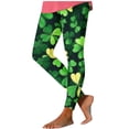 thumbnail image 1 of Lorytime Green Women's Yoga Pants St. Patrick's Day Patterns Pants Elastic Waist Vacation Tights Trousers Sports Outwear, 1 of 6