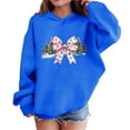 thumbnail image 1 of Lorytime Hoodies for Girls with Bows Boys Christmas Sweatshirt Long Sleeve Tops Drop Shoulder Cute Pullover Blue 11 Years, 1 of 4