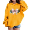 thumbnail image 1 of Lorytime Hoodies for Girls with Bows Boys Christmas Sweatshirt Long Sleeve Tops Drop Shoulder Cute Pullover Yellow 7 Years, 1 of 4