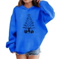 thumbnail image 1 of Lorytime Hoodies for Teen Girls Boys Christmas Tree Sweatshirt Long Sleeve Tops Drop Shoulder Cute Pullover Blue 13 Years, 1 of 4