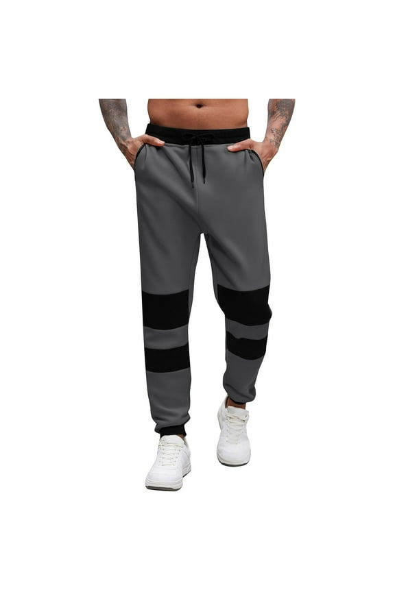 Joggers for Men with Draw String Elastic Waist Sweatpants Drawstring Full Length Pants with Pockets Outwear