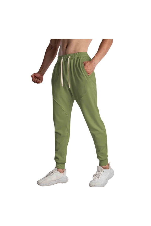 Joggers for Men with Draw String Fleece Stretch Elastic Waist Sweatpants Full Length Pants Casual Outwear