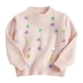 thumbnail image 1 of Lorytime Kids Crew Neck Sweaters for Girls Sequined Knitted Pullover Crewneck Long Sleeve Tops Spring Knitwear 8 Years, 1 of 9