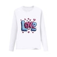 thumbnail image 1 of Lorytime Kids Girls Long Sleeve Hooded Sweatshirt Valentine Cute Crewneck Pullover Letters Tops Casual Outerwear, 1 of 6