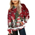thumbnail image 1 of Lorytime Kids Hoodies for Boys Girl Christmas Tree Snowflakes Fleece Sweatshirt Crew Neck Long Sleeve Tops Pullover, 1 of 5