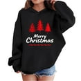 thumbnail image 1 of Lorytime Kids Hoodies for Boys Girl Merry Christmas Sweatshirt Long Sleeve Pullover Drop Shoulder Festive Tops Black, 1 of 4