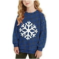 thumbnail image 1 of Lorytime Kids Sweatshirt for Christmas Unisex Snowflakes Shirt Crew Neck Long Sleeve Pullover Soft Tops Blue 2 Years, 1 of 7