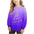 thumbnail image 1 of Lorytime Kids Sweatshirts for Girls Boys Christmas Tree Shirt Crew Neck Long Sleeve Pullover Drop Shoulder Festive Tops, 1 of 7