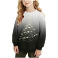 thumbnail image 1 of Lorytime Kids Sweatshirts for Girls Boys Christmas Tree Shirt Crew Neck Long Sleeve Pullover Drop Shoulder Festive Tops, 1 of 7