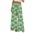 thumbnail image 1 of Lorytime Loose Pants for Women Elastic Waist Wide Leg Trousers Drawstring Split Casual Hawaiian Pants with Pockets M, 1 of 8