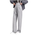 thumbnail image 1 of Lorytime Maternity Pants for Women High Elastic Waist High Wide Leg Pants Plus Size Trousers with Pockets Summer Clothes, 1 of 7