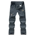 thumbnail image 1 of Lorytime Men Cargo Pants with Elastic Waist Stretch Straight Leg Pants Zipper Outdoors Trousers with Pockets Outfits, 1 of 4