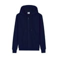 thumbnail image 1 of Lorytime Men Hoodies with Zipper Solid Fleece Sweatshirt Long Sleeve Drawstring Jacket with Pocket Warm Tops Blue XL, 1 of 3