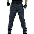 thumbnail image 1 of Lorytime Men's Cargo Pants with Elastic Waist Straight Leg Trousers Outdoors Pants with Multi Pockets Outwear, 1 of 6