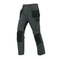 thumbnail image 1 of Lorytime Men's Cargo Sweatpants Fleece Color Block Straight Leg Trousers Zipper Athletic Pants with Multi Pockets Outwear, 1 of 5