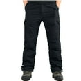 thumbnail image 1 of Lorytime Men's Cargo Sweatpants Fleece Cotton Plus Size Straight Leg Pants Zipper Outdoors Trousers with Pockets Outwear, 1 of 4