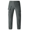 thumbnail image 1 of Lorytime Men's Cargo Sweatpants with Multi Pockets Straight Leg Pants Button Zipper Long Sports Trousers Outwear, 1 of 6