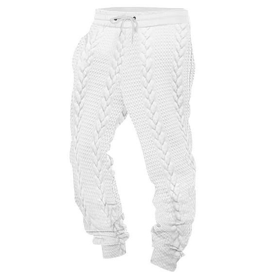 Lorytime Men's Joggers Sweatpants with Pockets Printed Knit Elastic Waist Sweatpants Long Pants Athletic Outwear