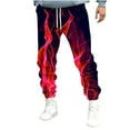 thumbnail image 1 of Lorytime Men's Joggers with Pockets Fleece Printed Elastic Waist Sweatpants Drawstring Full Length Trousers Warm Outfits, 1 of 5