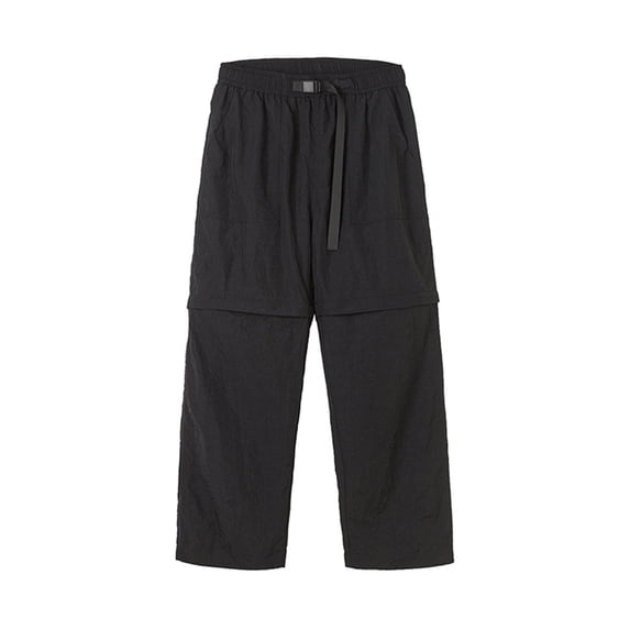 Lorytime Mens Cargo Pants with Pockets Stretch Drawstring Mid Elastic Waist Straight Leg Pants Outdoors Trousers Outfits