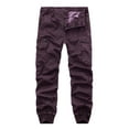 thumbnail image 1 of Lorytime Mens Cargo Pants with Pockets Wid Waisted Joggers Button Zipper Full Length Hiking Trousers Loose Outwear, 1 of 3