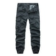 thumbnail image 1 of Lorytime Mens Cargo Pants with Pockets Wid Waisted Joggers Button Zipper Full Length Hiking Trousers Loose Outwear, 1 of 3