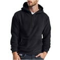 thumbnail image 1 of Lorytime Oversized Hoodies for Men Half Zip Solid Fleece Sweatshirt Long Sleeve Casual Pullover Warm Tops Black M, 1 of 7