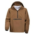 thumbnail image 1 of Lorytime Oversized Hoodies for Men Half Zip Solid Sweatshirt Long Sleeve Pullover with Pocket Loose Tops Brown 3XL, 1 of 6