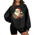 thumbnail image 1 of Lorytime Oversized Sweatshirt for Women Christmas Santa Claus Plush Shirt Crew Neck Long Sleeve Pullover Loose Tops, 1 of 5