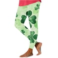 thumbnail image 1 of Lorytime St. Patrick's Day Athletic Leggings for Women Patterns Green Trousers Vacation Tights Pants Running Outfits, 1 of 7