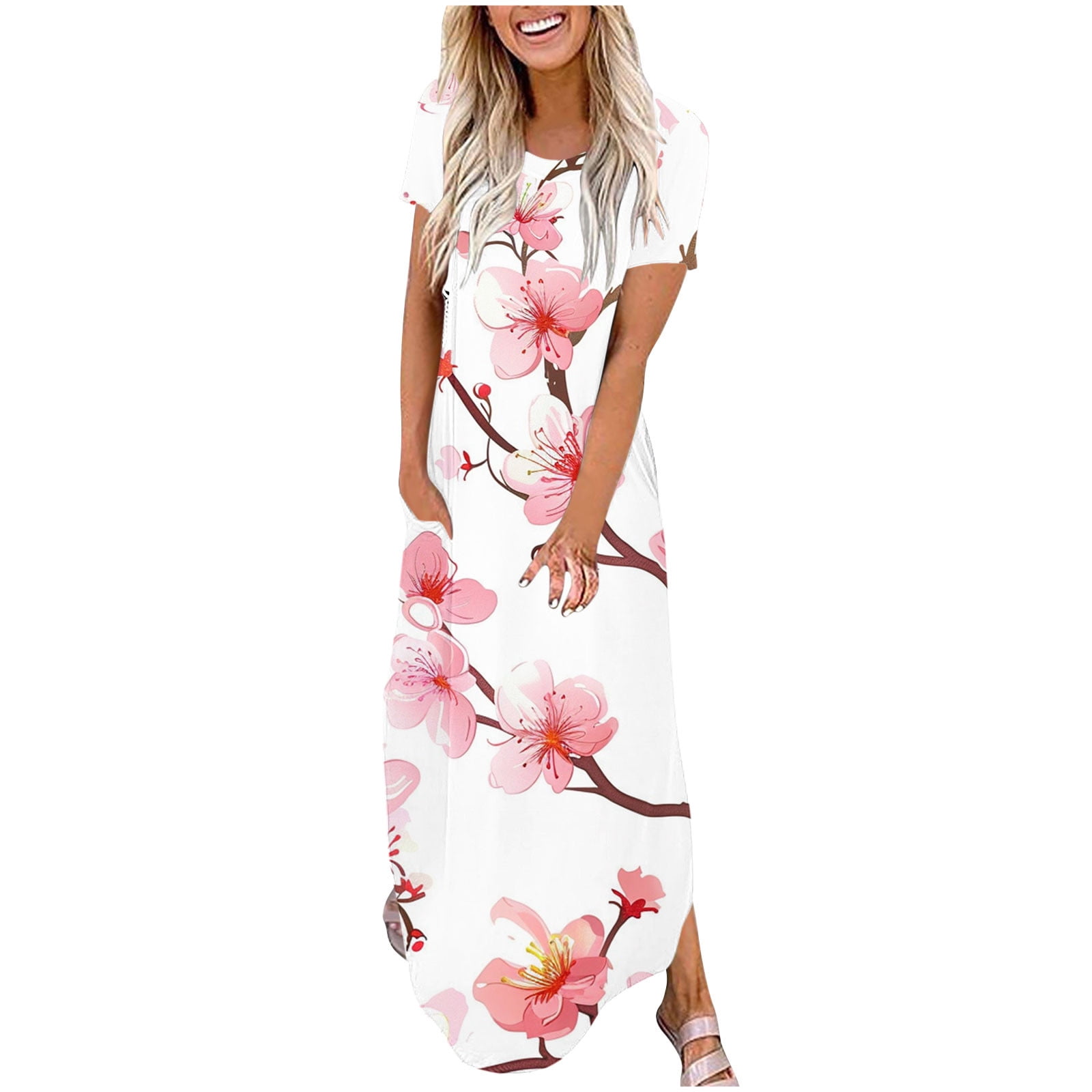 Casual Summer Maxi Dress for Women with Pockets