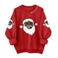 thumbnail image 1 of Lorytime Sweatshirts for Women Oversized Christmas Santa Claus Print Shirt Crew Neck Long Sleeve Pullover Tops, 1 of 4