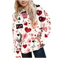 thumbnail image 1 of Lorytime Valentine Cute Sweatshirts for Girls Long Sleeve Crewneck Pullover Hoodies Heart Tops with Pocket Outerwear, 1 of 6