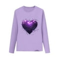 thumbnail image 1 of Lorytime Valentine Sweatshirts for Girls Without Hoodie Long Sleeve Tops Heart Valentine's Day Pullover Holiday Outerwear, 1 of 6