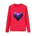 thumbnail image 1 of Lorytime Valentine Sweatshirts for Girls Without Hoodie Long Sleeve Tops Heart Valentine's Day Pullover Holiday Outerwear, 1 of 6