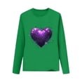 thumbnail image 1 of Lorytime Valentine Sweatshirts for Girls Without Hoodie Long Sleeve Tops Heart Valentine's Day Pullover Holiday Outerwear, 1 of 6