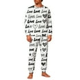 thumbnail image 1 of Lorytime Valentines Couple Pajamas Matching Sets Heart Crewneck Long Sleeve Top with Pockets and Bottom Mens Sleepwear, 1 of 8