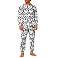 thumbnail image 1 of Lorytime Valentines Funny Valentine Pajamas for Couple Heart Crewneck Long Sleeve Top with Pockets Bottom Mens Sleepwear, 1 of 8