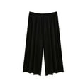 thumbnail image 1 of Lorytime Women's Pants Wide Leg Capris Elastic Waist Capri Pants Drawstring Summer Trousers with Pockets Casual Clothes, 1 of 9