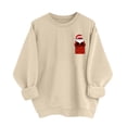 thumbnail image 1 of Lorytime Womens Christmas Sweatshirts Santa Claus Print Shirt Crew Neck Long Sleeve Pullover Loose Tops for Holiday, 1 of 6